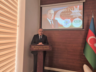 Tərtərdə 15 İyun – Milli Qurtuluş Günü ərəfəsində gənclərlə görüş keçirilib