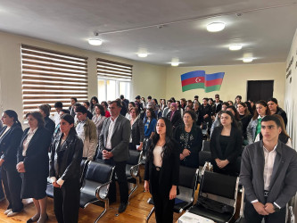 Tərtərdə “Konstitusiya və Suverenlik İli” çərçivəsində “Ailə və məktəb əməkdaşlığının rolu: milli dəyərlərin qorunması” və “Ailəm-həyat məktəbim...Məktəbim doğma ailəm” mövzularında tədbir keçirilib