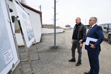 İlham Əliyev Ağdərə rayonunun Çıldıran kəndində görülmüş işlərlə tanış olub