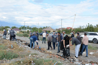 “Konstitusiya və Suverenlik İli” çərçivəsində Tərtər rayonunda təmizlik aksiyası keçirilib