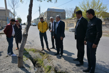 Rayon rəhbəri şəhərdə aparılan abadlıq-quruculuq işləri ilə yerində tanış olub