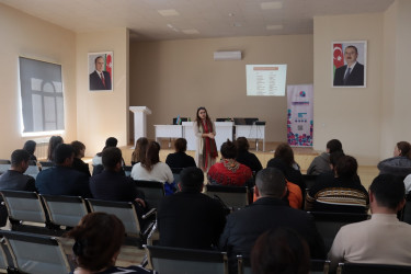 Tərtərdə gender bərabərliyi, erkən nikah və qohum evliliklərinin qarşısının alınması istiqamətində maarifləndirici təlimlər keçirilib