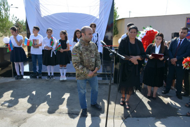 Tərtərdə şəhid Aslanlı Orxan Şahmar oğlunun xatirəsinə inşa edilən bulağın açılış olub