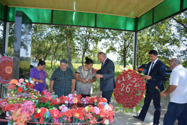 Tərtərdə Vətən müharibəsi şəhidinin ad günü məzarı önündə qeyd olundu