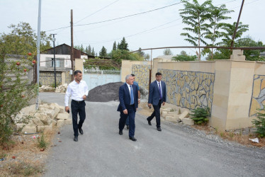 Rayon rəhbəri şəhid Məftun Əhmədzadə və Cavanşir küçələrində aparılan təmir-tikinti işləri ilə yerində tanış olub