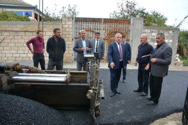 İcra başçısı  şəhərin küçələrinə asfalt salınmasına yerində baxış keçirib