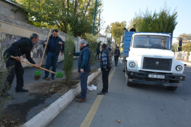 Tərtər Rayon İcra Hakimiyyətinin və YAP rayon təşkilatının birgə təşkilatçılığı ilə “Heydər Əliyev İli” çərçivəsində 8 Noyabr-Zəfər Gününə həsr olunmuş ağacəkmə aksiyası keçirilib