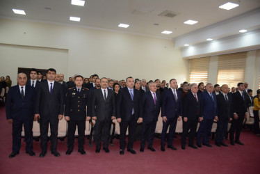 Tərtərdə “Konstitusiya və Suverenlik İli” çərçivəsində “Azərbaycan Respublikasının prezidenti cənab İlham Əliyev qətiyyətli siyasi lider, Müzəffər Ali Baş Komandandır”  başlığı altında tədbir keçirilib