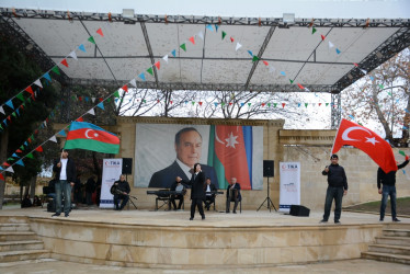 Tərtərdə Türk Əməkdaşlıq və Koordinasiya Agentliyi (TİKA) tərəfindən təmir olunmuş Heydər Əliyev adına parkda yerləşən Açıq Hava Səhnəsinə baxış keçirilib