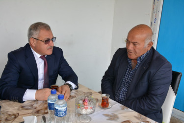 Rayon rəhbəri şəhid Elşən Əlizadənin  anası Sahibə Əliyevanı 60 illik yubileyi münasibəti ilə təbrik edib