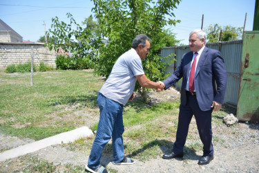 Rayon rəhbəri şəhid anası Tərdcə Nəcəfovanı 85 illik yubileyi münasibəti ilə təbrik edib