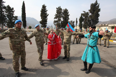 Tərtərdə yerləşən N nömrəli hərbi hissədə Novruz şənliyi keçirilib