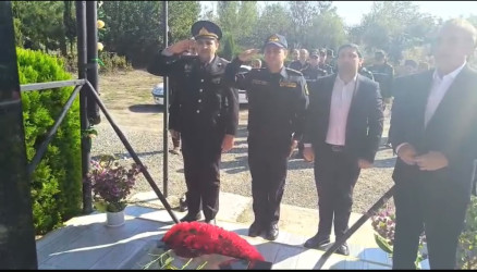 Vətən Müharibəsi şəhidi Sabirli Əjdərin şəhadətə qovuşmasının 6-cı ildönümü münasibətilə məzarı ziyarət olunub
