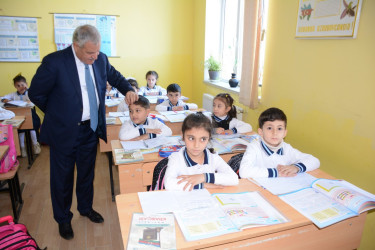 Rayon rəhbəri Kəngərli kənd tam orta məktəbində mövcud şəraitlə tanış olub