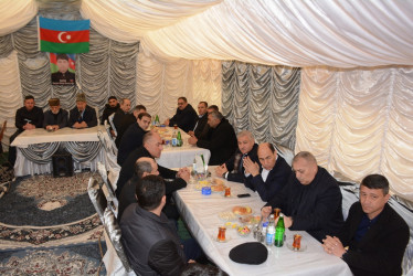 İcra başçısı Birinci Qarabağ müharibəsi şəhidləri Qılman Hacıyevin, Hidayət Vəliyevin və Qurban Göyüşovun yas mərasimində iştirak edib