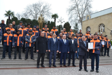 Tərtərdə avtomobil yolları işçilərinin peşə bayramı qeyd olunub