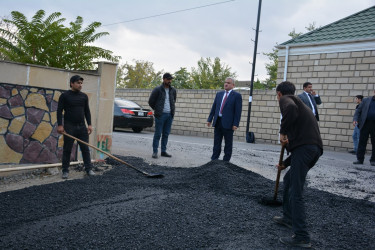 İcra başçısı  şəhərin küçələrinə asfalt salınmasına yerində baxış keçirib