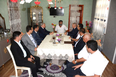 Rayon rəhbəri “Konstitusiya və Suverenlik İli” çərçivəsində Əfqanistan müharibəsinin iştirakçısı, Birinci Qarabağ müharibəsi qazisi Rəfail Verdiyevlə görüşüb