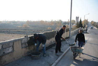 Tərtər şəhərində abadlıq və quruculuq işləri davam edir