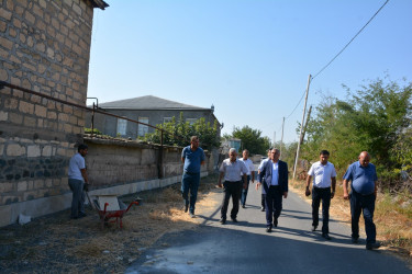 İcra başçısı şəhərin küçələrində aparılan əsaslı təmir işləri ilə yerində tanış olub