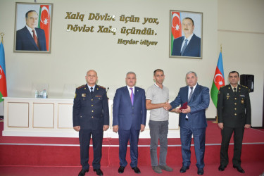 Tərtərdə Vətən müharibəsi qazilərinə və iştirakçılarına medallar təqdim olundu