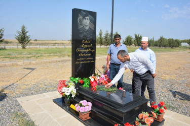 Tərtərdə Vətən müharibəsi şəhidi Ayşad Əzizovun ad günü məzarı önündə qeyd olundu