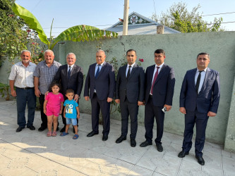 Tərtər Rayon İcra Hakimiyyətinin başçısı 27 Sentyabr – Anım Günü ilə əlaqədar Vətən müharibəsi şəhidi Elvin Abbasovun ailəsini ziyarət edib