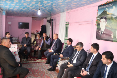 Tərtərdə “Konstitusiya və Suverenlik İli” çərçivəsində Vətən Müharibəsi şəhidi Taleh Məhərzadənin ailəsini ziyarət edib