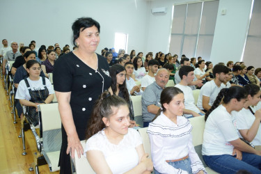 Tərtərdə Qarabağ Universitetinə qəbulla bağlı məzunlarla maarifləndirici görüş keçirilib