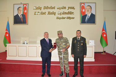 Tərtərdə Vətən müharibəsi iştirakçılarına medallar təqdim olunub