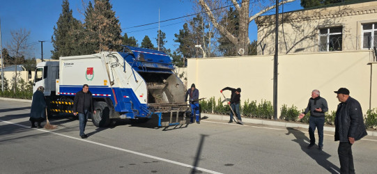 Tərtər şəhəri ərazisində abadlıq və təmizlik aksiyası davam etdirilir