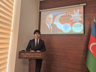 Tərtərdə 15 İyun – Milli Qurtuluş Günü ərəfəsində gənclərlə görüş keçirilib