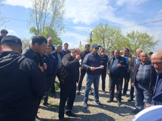 Tərtər rayonu İsmayılbəyli kənd sakinləri ilə suvarma suyunun istifadə edilməsi üçün maarifləndirici görüş keçirilib