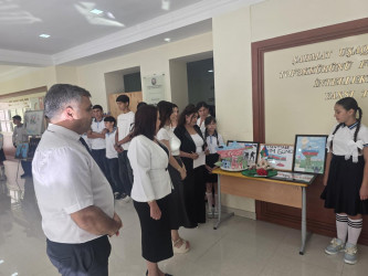27 sentyabr-Anım Gününə həsr edilmiş məktəblilərin rəsm və əl işlərindən ibarət sərgi  keçirilib