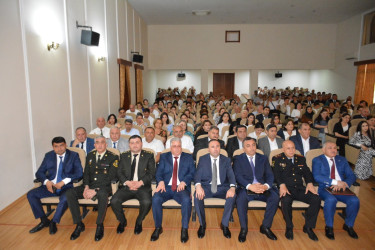 Tərtərdə 15 İyun - Milli Qurtuluş Gününə həsr olunmuş “Qurtuluşdan Zəfərə aparan yol” mövzusunda elmi-praktik konfrans keçirilib.
