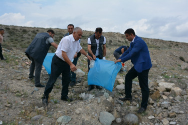 Tərtər çayının sahilində təmizlik aksiyası keçirilib