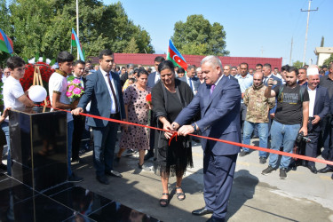 Tərtərdə şəhid Aslanlı Orxan Şahmar oğlunun xatirəsinə inşa edilən bulağın açılış olub