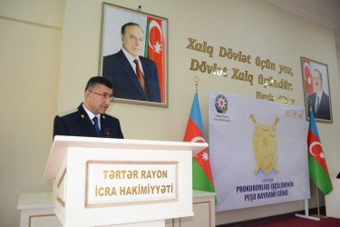 Tərtərdə prokurorluq işçilərinin peşə bayramı qeyd olunub