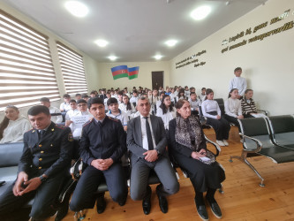 Şəhər 6 nömrəli tam orta məktəbdə narkomaniya, erkən nikah və kibercinayətkarlığa qarşı mübarizə mövzusunda maarifləndirici tədbir keçirilib