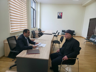 Tərtər Rayon İcra Hakimiyyətində mütəmadi olaraq vətəndaşların müraciətləri dinlənilir