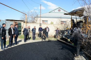 Tərtər şəhərinin şəhid Maarif Mustafayev küçəsində asfalt örtüyünün salınması işlərinə başlanılıb