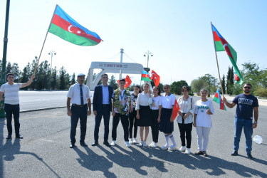 Avropa çempionatından qızıl medalla qayıdan Murad Qurbanovun  Tərtərdə təntənəli qarşılanma mərasimi olub