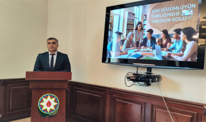 Tərtərdə “Dini dözümlülüyün təbliğində təhsilin rolu” mövzusunda “dəyirmi masa” keçirilib