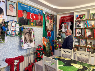 Tərtər Rayon İcra Hakimiyyətinin başçısı 27 Sentyabr – Anım Günü ilə əlaqədar Vətən müharibəsi şəhidi Tural Məmmədlinin ailəsini ziyarət edib