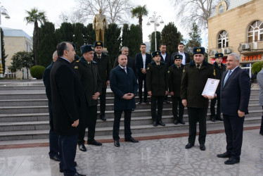 Tərtərdə Səfərbərlik və Hərbi Xidmətə Çağırış üzrə Dövlət Xidmətinin yaradılmasının 14-cü ildönümü münasibətilə tədbir keçirilib