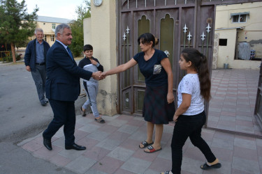 İcra başçısı Vətən müharibəsi şəhidi Quliyev Anar Tofiq oğlunun ikinci ildönümü ilə əlaqədar ailəsini ziyarət edib