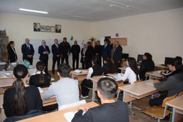 İcra başçısı Yuxarı Qapanlı kənd tam orta məktəbində mövcud şəraitlə tanış olub