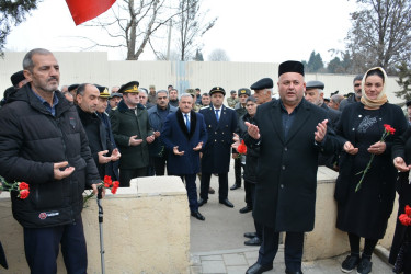 Tərtərdə 20 Yanvar- Ümumxalq Hüzn günündə şəhidlərin xatirəsi ehtiramla anılıb