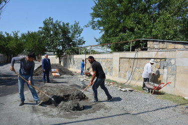 Rayon rəhbəri şəhərin küçələrində aparılan əsaslı təmir işləri ilə yerində tanış olub