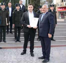 Tərtərdə Səfərbərlik və Hərbi Xidmətə Çağırış üzrə Dövlət Xidmətinin yaradılmasının 14-cü ildönümü münasibətilə tədbir keçirilib